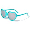 Neon Color Frame Rounded Plastic Retro Heart Shape Sunglasses PT0031-NEON
