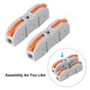 QCCAN 50pcs Lever Wire Connectors, 1 to 1 Inline Assemblable