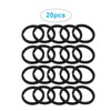 20 Pack Key Ring Keychain 1 Inch 25mm Diameter Metal