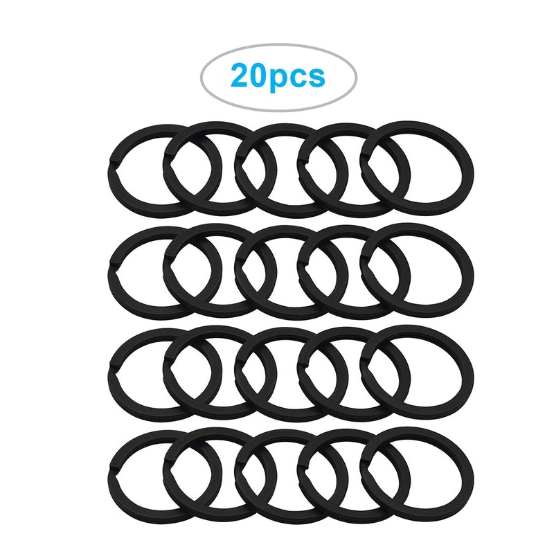 20 Pack Key Ring Keychain 1 Inch 25mm Diameter Metal