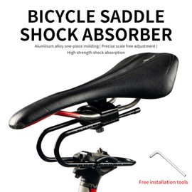 SUKOUSRAM - Amortiguador de asiento de bicicleta, suspensión de resorte, aleación de acero, dispositivo de choque para MTB Mountain Road Bikes Amortiguador