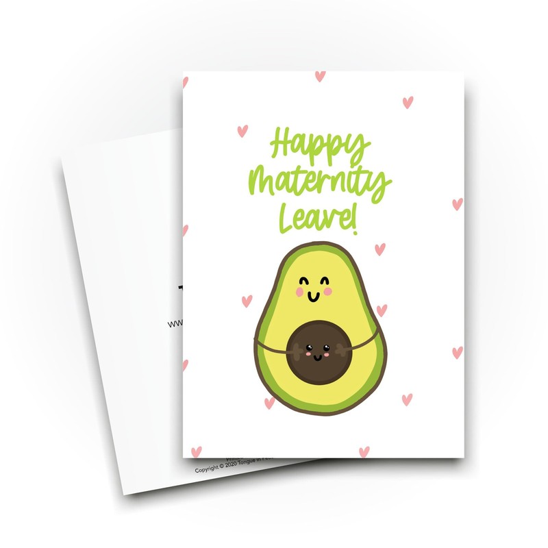 Maternity Leave Cards - Happy Maternity Leave Avocado - Leaving