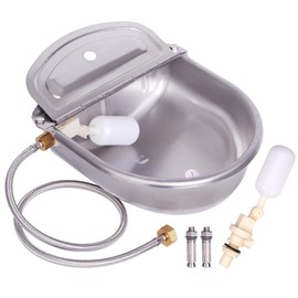 KHEARPSL Large Automatic Dog Water Bowl Large Breed Outdoor Dog Livestock Waterer Stainless Steel Automatic Waterer for Large Dogs Messy Drinkers Livestock Chicken Duck