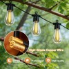 BYIZO 50FT Outdoor String Lights with Remote, 20 Dimmable Shatterproof