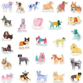 100 Pcs Kawaii Dog Stickers, BetterJonny Gift for Kids Teen Adult, Lovely Waterproof Vinyl Decals for Laptop Water Bottles Skateboard Bike Car Helmet Luggage Guitar Scrapbook Phone Pad