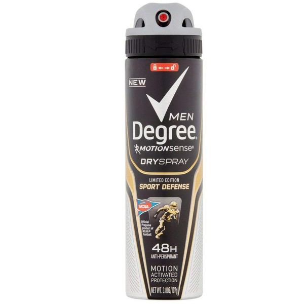 Degree Men Motion Sense Spray Antiperspirant, Sport Defense 3.8 oz (Pack of 5)