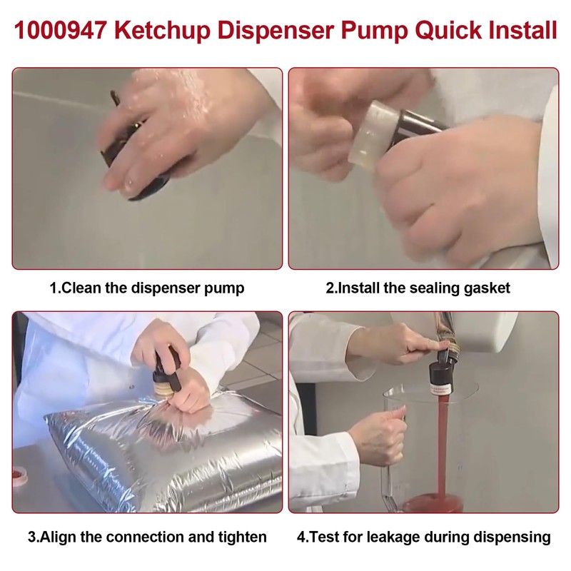 1000947 Ketchup Dispenser Pump Replacement for Tomlinson High Volume Bag-in-Box