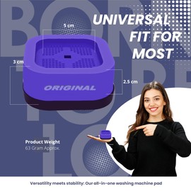 ORBON Washing Machine Feet Pads | Anti Vibration Pads for Washing Machine | Washing Wachine Foot Pads | Washing Wachine Anti Vibration Pads | Anti-slip Laser Engraved Design Set of 4 | Purple