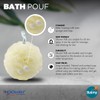 4 Pack Shower Puffs With Soap Pieces - Jasmine -