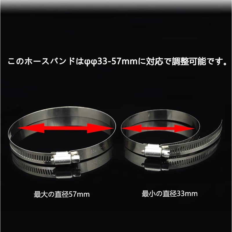 Hose Band, 304 Stainless Steel, Hose Clip, Compatible with Φ1.3