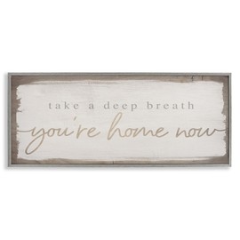 Stupell Industries You're Home Now Weathered Shabby Chic Sign, Design by Daphne Polselli