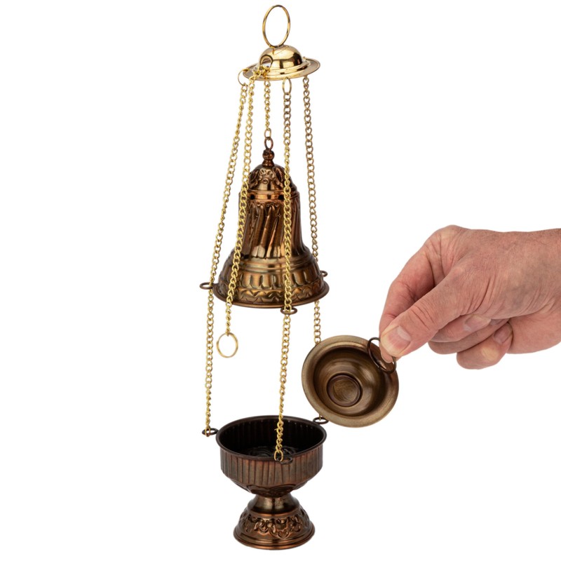 NKlaus 15016 Incense Burner Antique Brass 18 x 9 cm