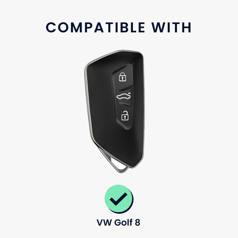 Kwmobile Key Case Compatible With VW Golf 8 3 Button