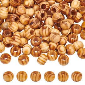 OLYCRAFT 100pcs Beads Unfinished 20x25cm Natural Beads Solid Hole Beads Unpainted Craft Beads Large Hole Jewelry Making Parts Craft Beads Accessories Parts DIY Decoration