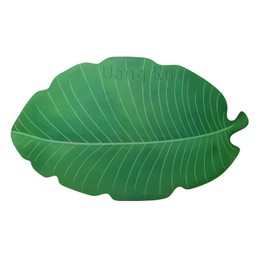 Uang Ku Bathroom Mat Leaf Shaped Water Absorbing Non-Slip Washable Kitchen Mat Shower Room Rug 50 x 80 Green