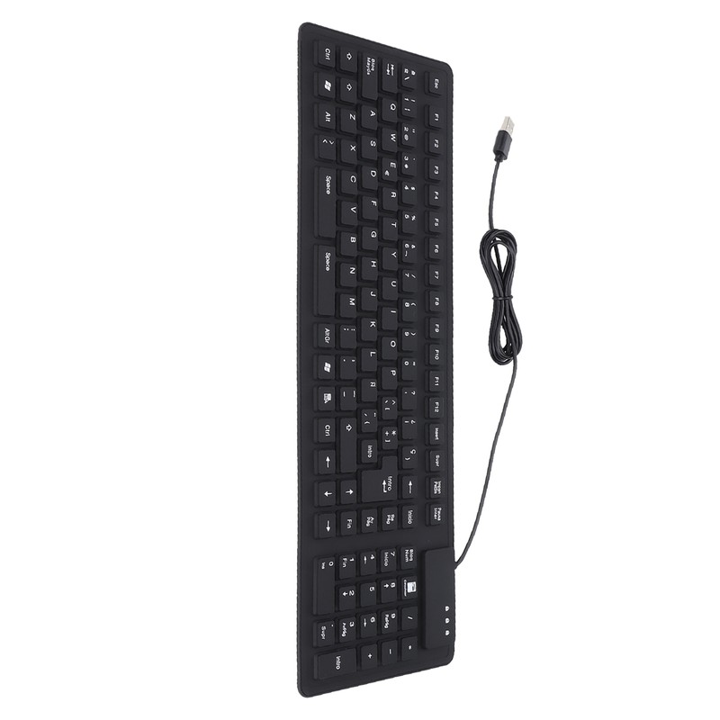 Keyboard 108 Key Spanish USB Wired Portable Foldable Quiet Waterproof