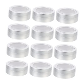 Ipetboom 2sets Nail Supplies Containers Aluminum Jars Lids 25ml Cream Jars Tin Boxes 12pcs*2