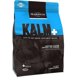 Majesty's Kalm Wafers - Supports Horse / Equine Balanced Behavior and Normal Nervous System Function - Tryptophan, Vitamin B1, Winter Cherry, Inositol - 30 Count (1 Month Supply)