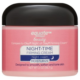 Equate Night Time Firming Moisturize Face Cream, All Skin Types, Fine Lines & Wrinkles, 2 oz