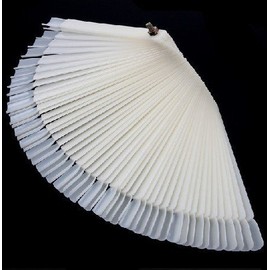 50pcs False Nail Art Polish Display Practice Tips Stick Transparent Fan-Shaped Clear Board