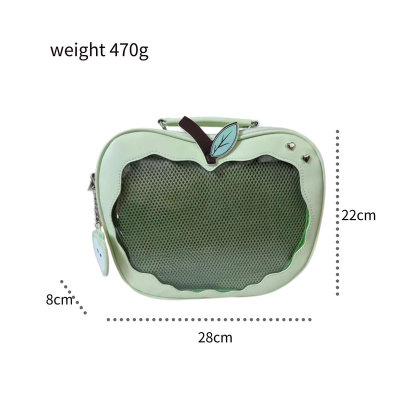 Ita Bag Green AppleShaped Backpack & Crossbody & Handbag, Anime