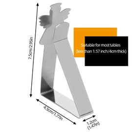 Lelezia 10 Pcs Table Cloth Clips for Outside Table,Stainless Steel Tablecloth Clip Table Cloth Holders Clips Reusable Outdoor Tablecloth Clamps for Garden Restaurant Party Wedding Dining,Angel Shape