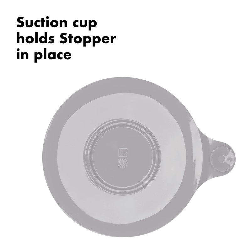 OXO Good Grips Silicone/Stainless Steel Tub Stopper, Grey