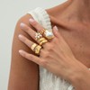 Chunky Gold Rings for Women Non Tarnish Boho Stackable Gold