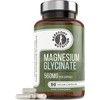 Barefoot Nutrition Magnesium Glycinate Supplement 560mg - 90 x 1-to-3 a Day Capsules. Pullulan Capsule - Superior Absorption: no Synthetic Binders or additives. Vegan & Paleo Friendly