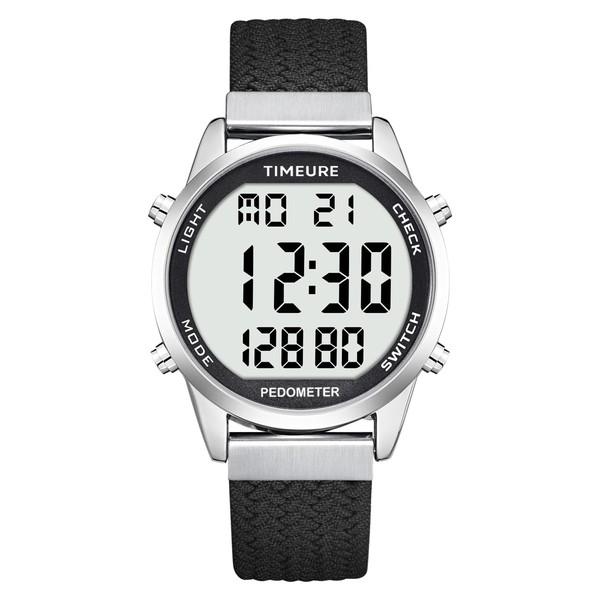 Digital Watch with Big Numbers Accurate Pedometer Watch for Walking