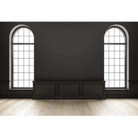 Yeele 10x8ft Empty Room Backdrop Modern Classic Wooden Floor Interior Decor Office Background for Photography Living Room Interior Decor Video Conferencing Background Wallpaper