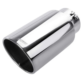 Upower Diesel Exhaust Tip 5" Inlet 7" Outlet 15" Long Stainless Steel Polished Bolt-On Tail Pipe 5" to 7" Universal for Trucks Car