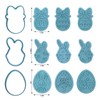 9 Pcs Easter Cookie Cutters Set, 3D Bunny Egg Shape