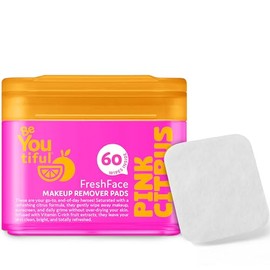 BeYoutiful FreshFace Makeup Remover Face Wipes for Teens and Kids, Valentines Basket Stuffers, 60 Make Up Remover Pads, Gentle Safe Skincare, Vegan, Vitamin C & Citrus