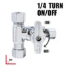 TT FLEX Tee Stop Valve, 3/8 Inch x 3/8 Inch