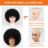MKJVEN Small Afro Wigs for Kids 4-10,70S Afro Wig Small
