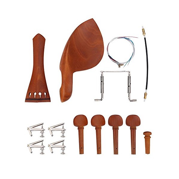 Vbest life 4/4 Violin Fittings, 1Set Jujube Wood Violin Parts