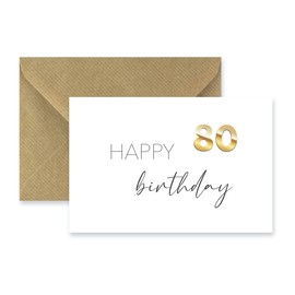 Premium 90th Birthday Card Folding Card 10.5 x 14.8 cm with Envelope Happy Birthday Ninety Years Greeting Card