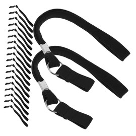 FRCOLOR 20pcs Reusable Cane Strap for Walking Sticks Trekking Poles Outdoor Activities Comfortable Black Wristband for Secure Carrying Durable Versatile Lanyard Attachments