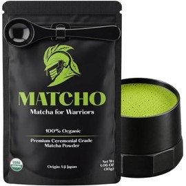 Generic Matcho  Matcha Premium  Suplemento  Té verde matcha orgánico de primera cosecha, de grado ceremonial, en polvo de Uji, Kioto (30 g1,06 oz)