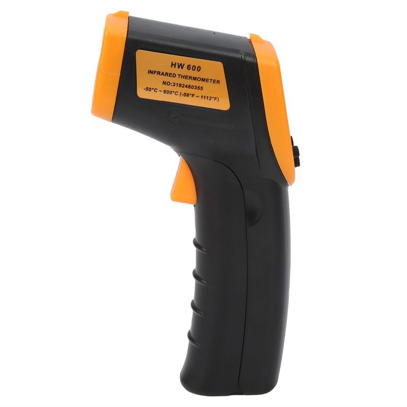 HW600 NonContact Thermometer LCD Infrared Digital Temperature Measuring Thermometer(Yellow )