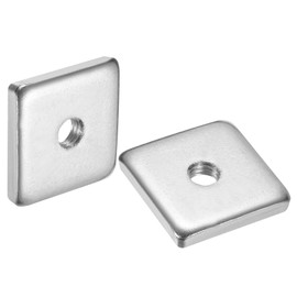 uxcell 25Pcs M8x30mmx5mm Square Nuts, Carbon Steel Zinc Plated Coarse Thread Square Nuts Fasteners for Home Repairs and Professional Engineering, Silver