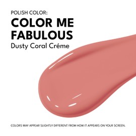 Red Carpet Manicure Fortify & Protect Dusty Coral Crème Gel Polish for Strong, Healthy Nails - Infused with Vitamin A & Biotin - (Color Me Fabulous) Led Nail Gel Color, 0.3 Fl Oz