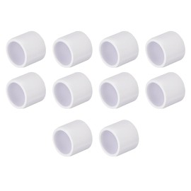 TOP-VIGOR 10Pcs 1/2 Inch PVC Pipe End Cap Fitting, PVC Pipe End Cap Plug Adapter, Slip Socket External End Caps for DIY Shelf Garden Support Structure Storage Frame