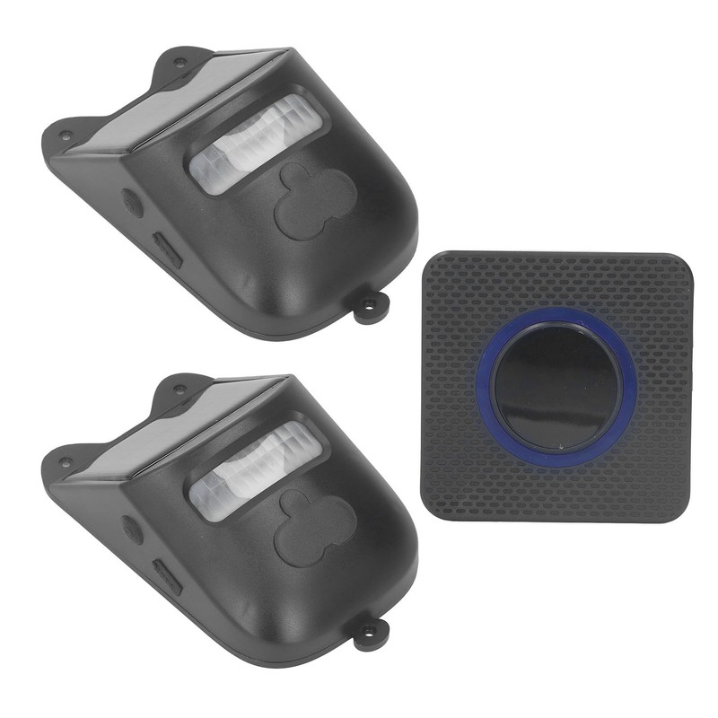 Infrared Sensor Doorbell Solar Driveway Alarm Strobe Light Outdoor Security