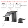 Bathroom faucets 3 Hole Widespread Modern Bathroom Sink Faucet 8