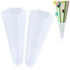 com-four® 2 x Plastic School Cone Tip Protectors - Hexagonal