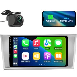 Car Radio for Toyota Camry 2006 2007 2008 2009 2010 2011, 9” HD IPS Car Stereo, with Wireless CarPlay/Bluetooth/GPS Navigation/HD Reverse Camera/FM/DSP/Android12(Without JBL)