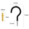 CCUCKY Pack of 16 Multipurpose Cup Hooks, Vinyl Coated Cup