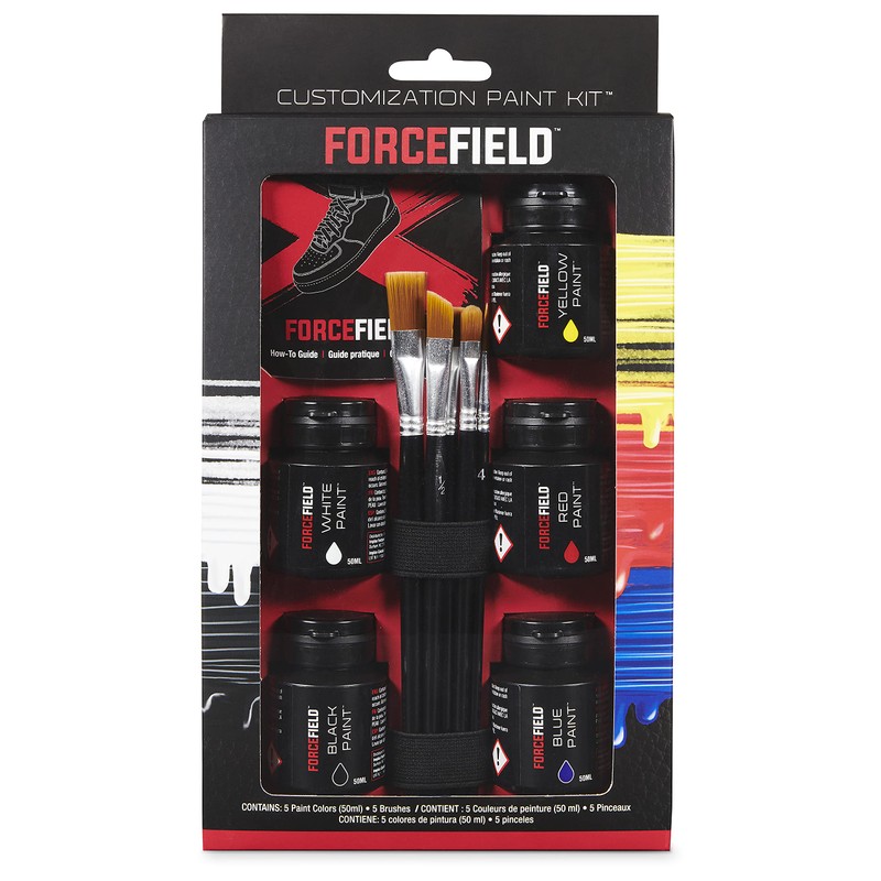 Forcefield unisex adult Paint Kit for Shoes, Black, White, Red,